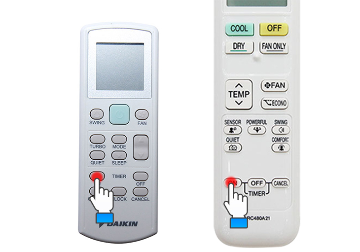 nhấn nút ON TIMER nhấn nút ON TIMER