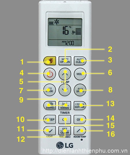 Hướng dẫn sử dụng điều hòa LG V13APQ