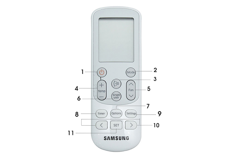 Hướng dẫn sử dụng điều khiển điều hòa Samsung