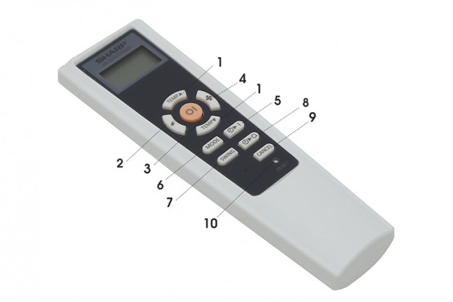 Hướng dẫn sử dụng remote Điều hòa sharp