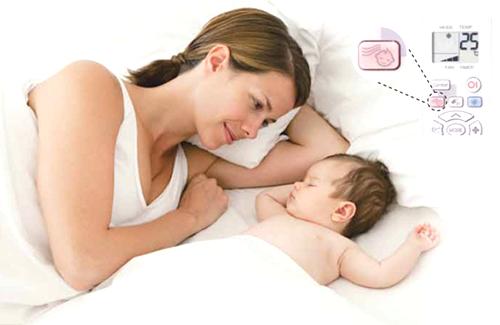 Sử dụng điều hòa đúng cách giúp mẹ và bé ngủ ngon hơn