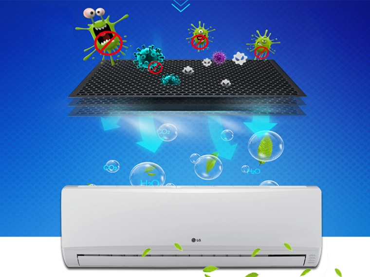 Điều hòa LG 9000BTU S09EN3 lọc sạch bụi bẩn, vi khuẩn Điều hòa LG 9000BTU S09EN3 lọc sạch bụi bẩn, vi khuẩn